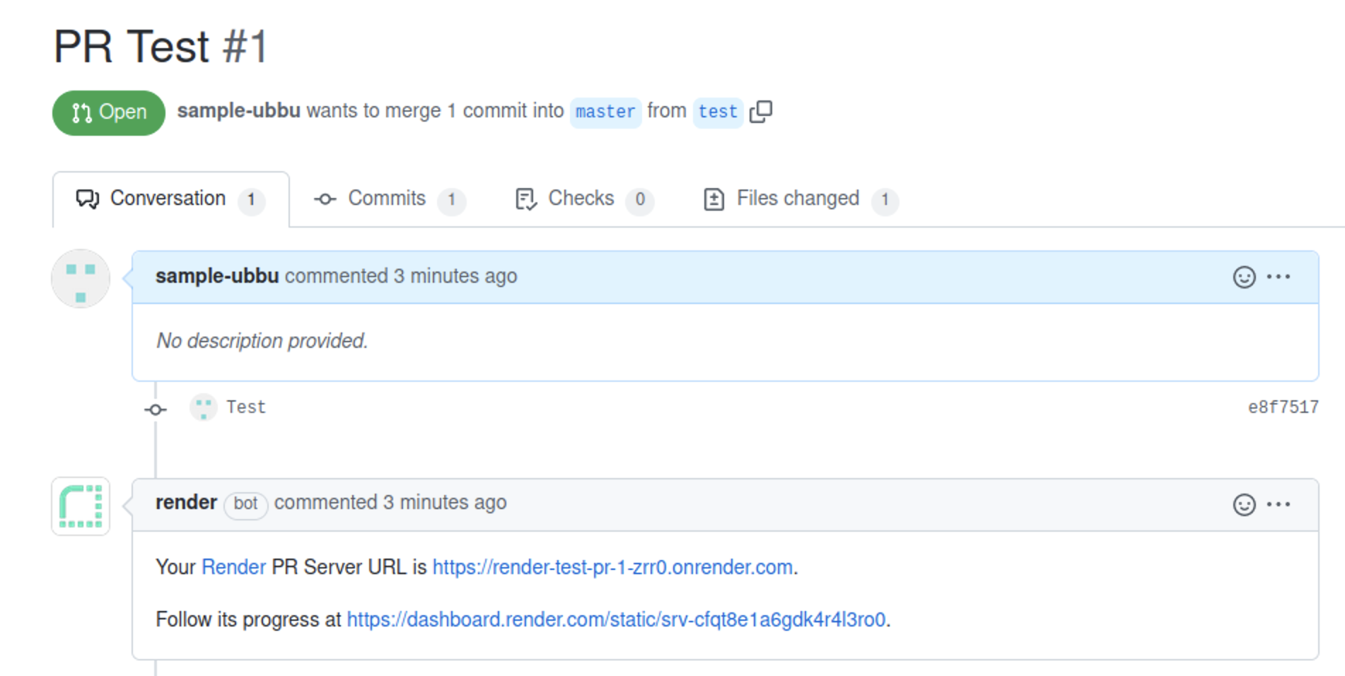 PR Preview のリンク